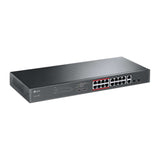 TP-Link TL-SL1218MP - Switch - unmanaged - 16 x 10/100 (PoE+) + 2 x 10/100/1000 + 2 x combo Gigabit SFP - rack-mountable (192 W) - Premier Technology