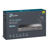 TP-Link TL-SG1016PE - Switch - smart - 8 x 10/100/1000 (PoE+) + 8 x 10/100/1000 - desktop, rack-mountable - PoE+ (110 W) - Premier Technology