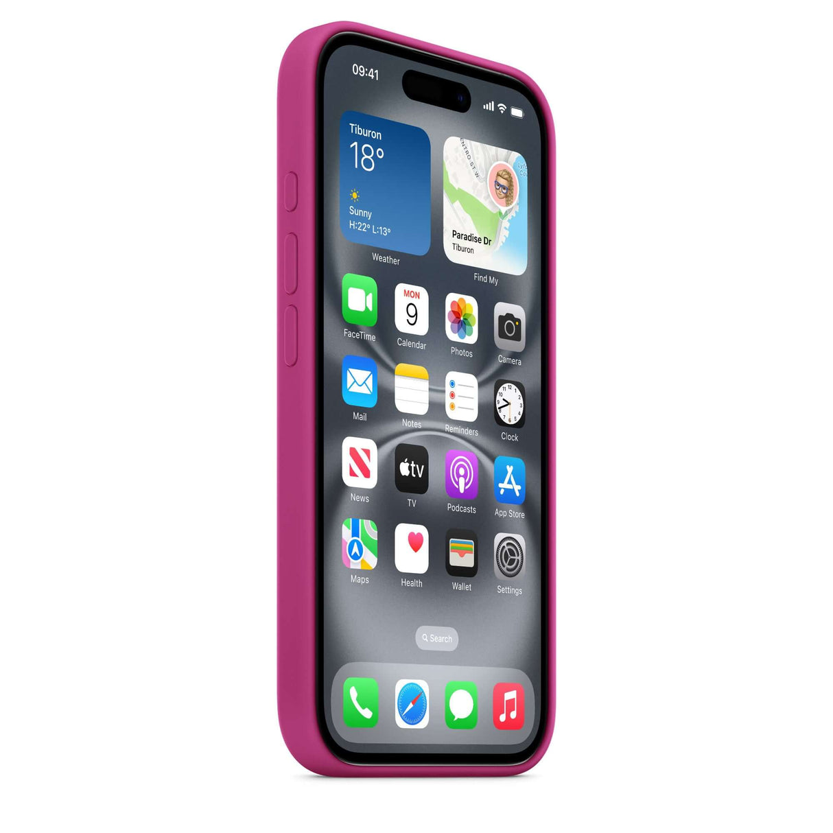 iPhone 16 Silicone Case with MagSafe – Fuchsia - Premier Technology