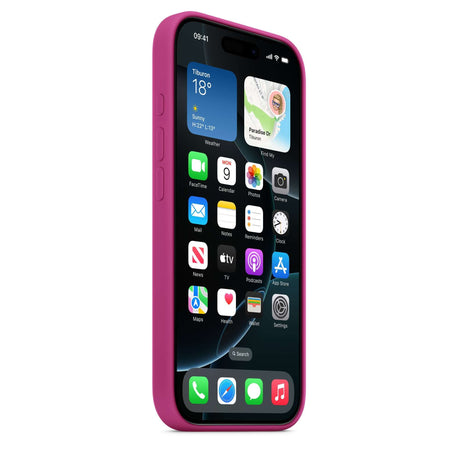 iPhone 16 Pro Silicone Case with MagSafe – Fuchsia - Premier Technology