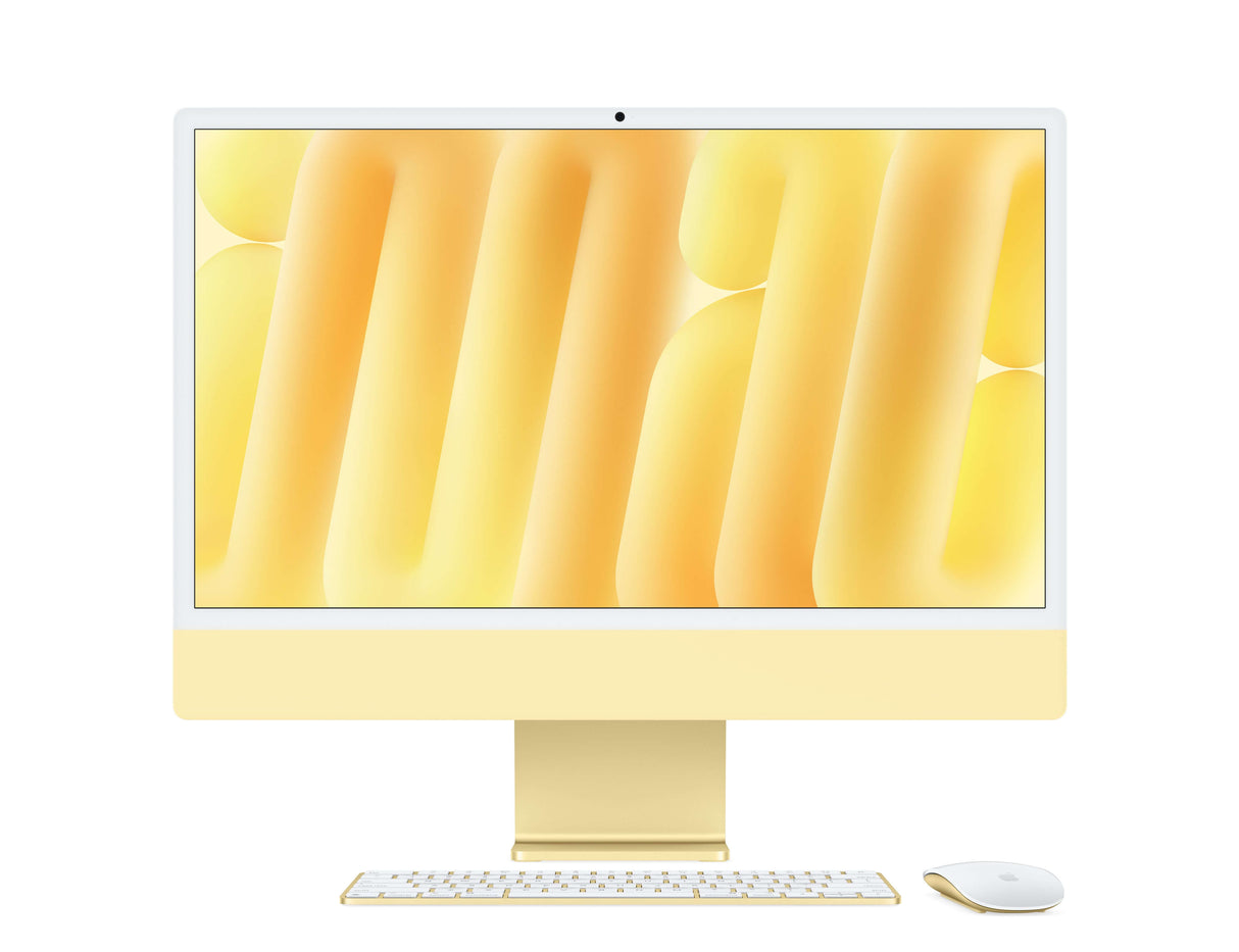 iMac - Yellow - M4 Chip with 8-Core CPU (4 performance cores and 4 efficiency cores), 8-Core GPU, and 16-Core Neural Engine - Premier Technology